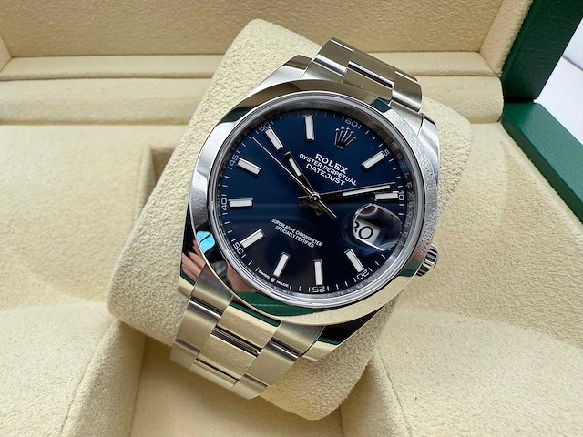 Rolex datejust 41 126300 | blue | new | 2025 - afbeelding 6 van  12