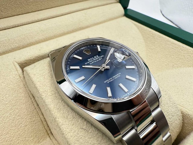 Rolex datejust 41 126300 | blue | new | 2025 - afbeelding 11 van  12