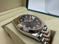 Rolex datejust 41 | 126331 | choco diamonds | 08-2025 | new - afbeelding 2 van  12
