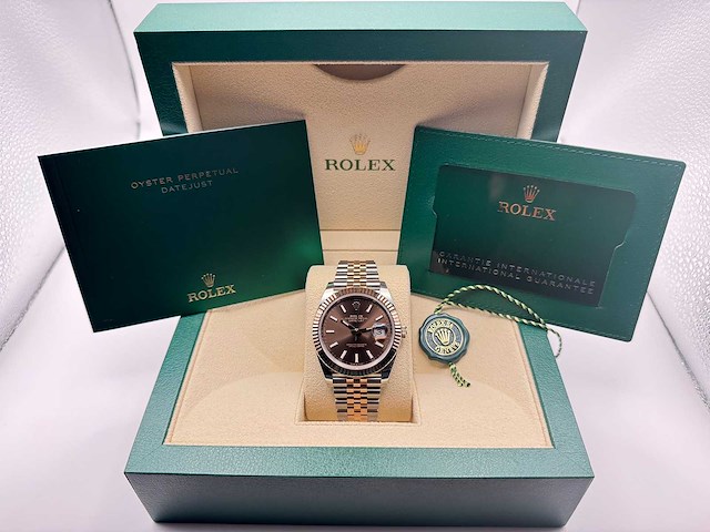 Rolex datejust 41 126331 | chocolate dial | jubilee | new | 2025 - afbeelding 4 van  12