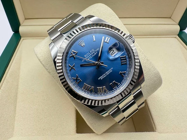 Rolex datejust 41 | 126334 | azzurro dial | 07-2025 | new - afbeelding 1 van  12
