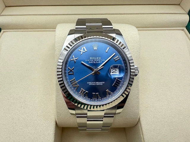 Rolex datejust 41 | 126334 | azzurro dial | 07-2025 | new - afbeelding 5 van  12