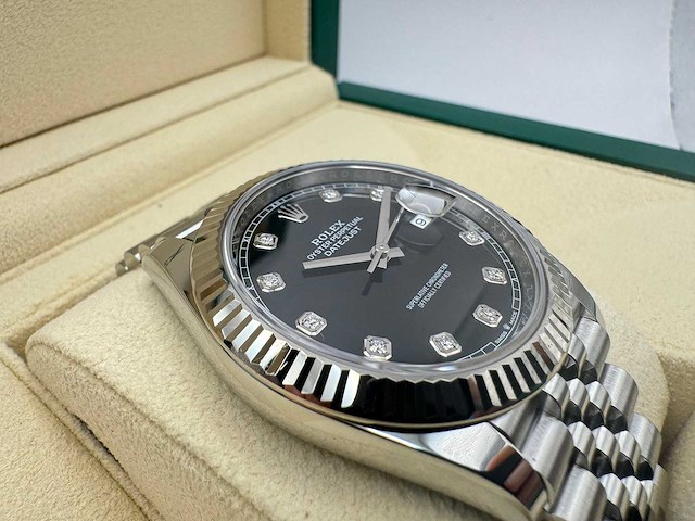 Rolex datejust 41 126334 | black diamond dot | jubilee | new | 2025 - afbeelding 11 van  12