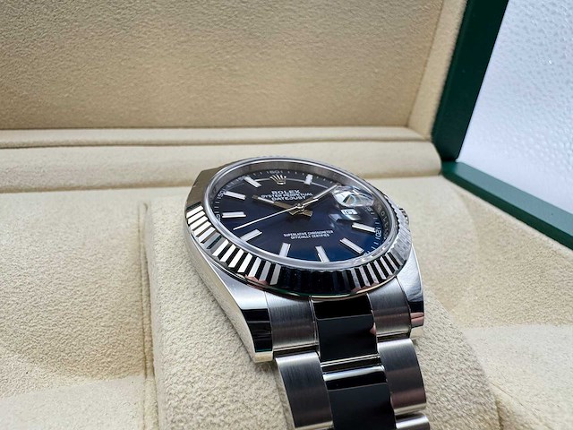 Rolex datejust 41 126334 | blue dial | new | 2025 - afbeelding 10 van  12