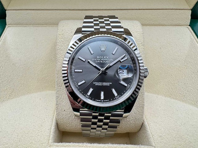 Rolex datejust 41 126334 | jubilee | rhodium | new | 2025 - afbeelding 5 van  12