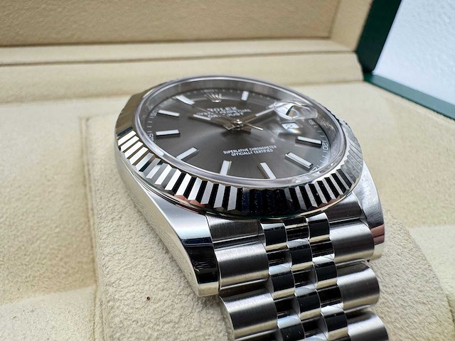 Rolex datejust 41 126334 | jubilee | rhodium | new | 2025 - afbeelding 10 van  12