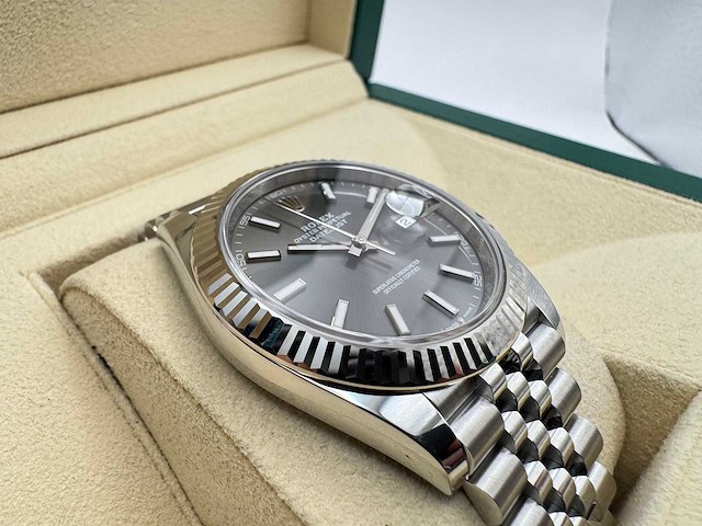 Rolex datejust 41 126334 | jubilee | rhodium | new | 2025 - afbeelding 11 van  12