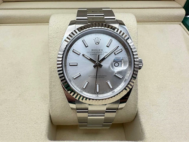 Rolex datejust 41 126334 | silver dial | 08-2025 | new - afbeelding 5 van  12