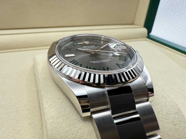 Rolex datejust 41 126334 | wimbledon dial | new | 2025 - afbeelding 10 van  12