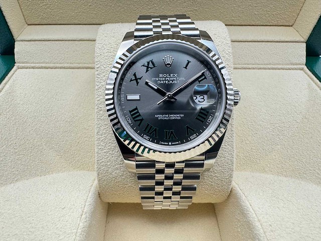 Rolex datejust 41 | wimbledon | 126334 | 2025 | new - afbeelding 5 van  12