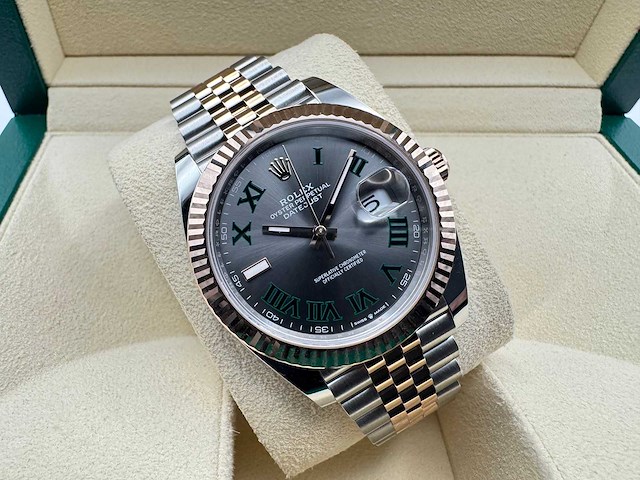 Rolex datejust 41 | wimbledon dial | 126331 | 2025 | new - afbeelding 1 van  12