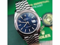 Rolex datejust 41mm blue dial 2023 full set - afbeelding 1 van  6