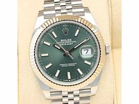 Rolex datejust 41mm mint green 2025 full set