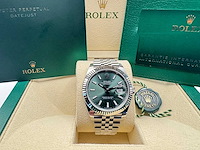 Rolex datejust 41mm mint green 2025 full set - afbeelding 5 van  9
