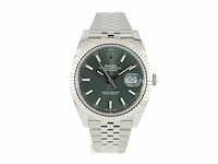 Rolex datejust 41mm mint green 2025 - afbeelding 4 van  9