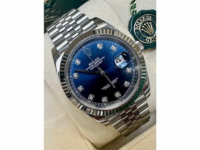 Rolex datejust ii blue diamond dial - afbeelding 1 van  4