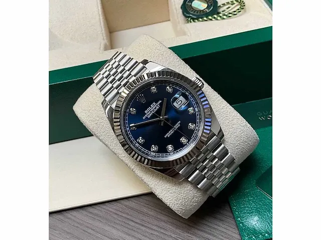 Rolex datejust ii blue diamond dial - afbeelding 1 van  8