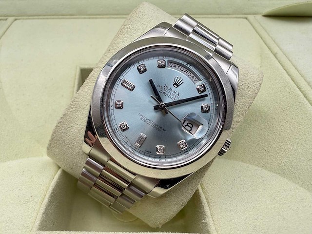 Rolex day-date platinum diamond dot | 12/2010 | full set - afbeelding 6 van  12