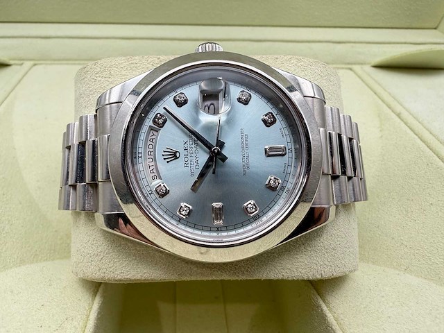 Rolex day-date platinum diamond dot | 12/2010 | full set - afbeelding 7 van  12