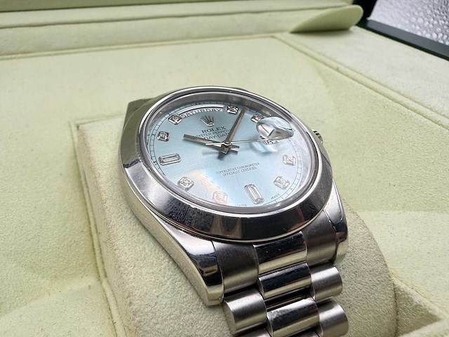 Rolex day-date platinum diamond dot | 12/2010 | full set - afbeelding 10 van  12