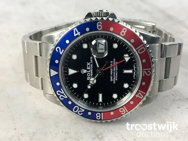 Rolex gmt master ii pepsi l-serie 16710 herenhorloge - afbeelding 7 van  10