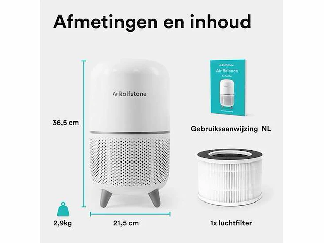 Rolfstone air balance luchtreiniger (2x) - afbeelding 7 van  7
