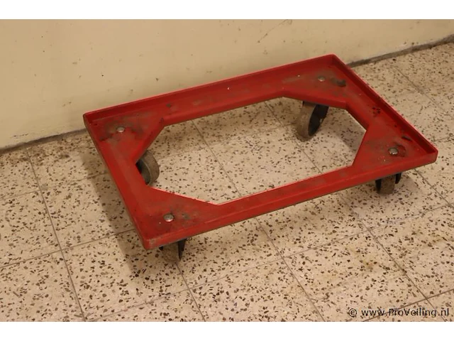 Rolplateaus v.v. zwenkwielen - 43x62x16cm - 10 stuks - afbeelding 2 van  3