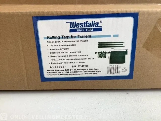 Rolzeil voor een aanhangwagen westfalia, 957587, zwart/chroom - afbeelding 3 van  3