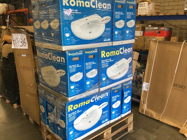 Roma clean - wastafels met aktiv clean glasur. (15x) - afbeelding 1 van  3