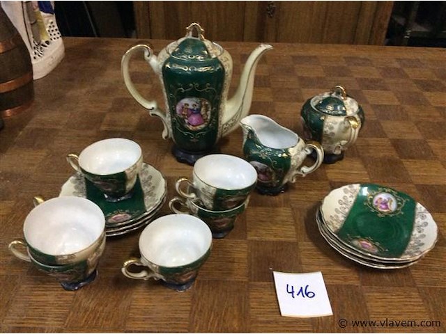 Romantisch koffiestel compleet - afbeelding 1 van  4