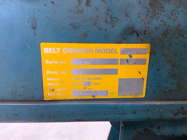 Romas backstand bandslijpmachine - afbeelding 4 van  4
