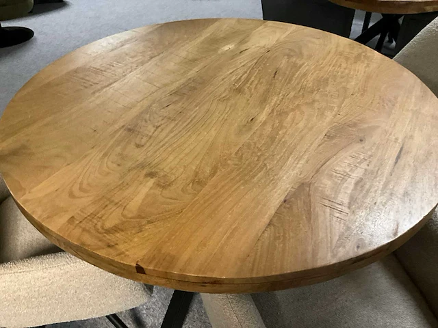 Ronde ø 100 cm eetkamertafel - afbeelding 4 van  9