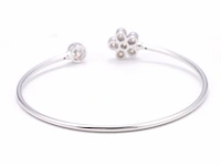 Ronde armband met briljanten en bloem vorm - afbeelding 3 van  7