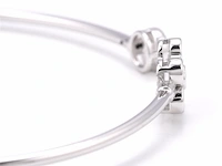 Ronde armband met briljanten en bloem vorm - afbeelding 5 van  7