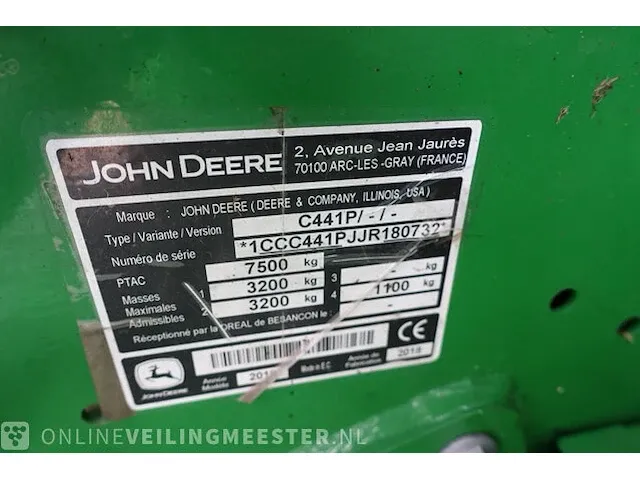 Ronde balenpers met wikkelaar john deere, c441r, bouwjaar 2018 - afbeelding 4 van  46