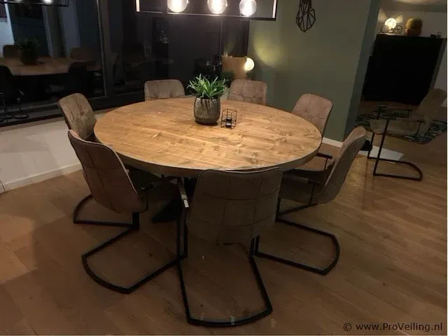 Ronde eettafel met matrix onderstel - ᴓ 150cm - afbeelding 1 van  2