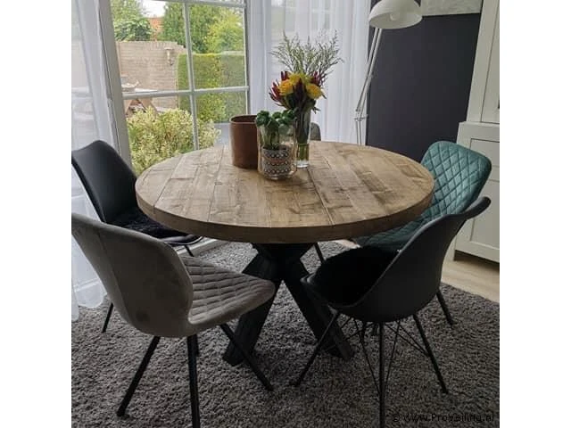 Ronde eettafel met matrix onderstel - diameter 120cm - afbeelding 1 van  1