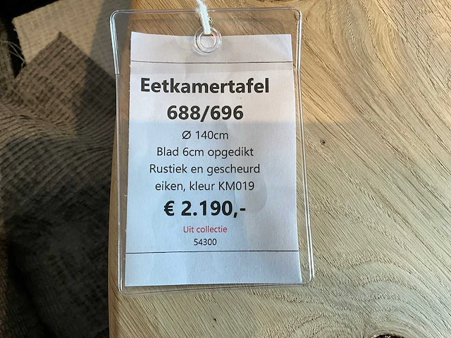 Ronde eiken eetkamertafel - afbeelding 6 van  7