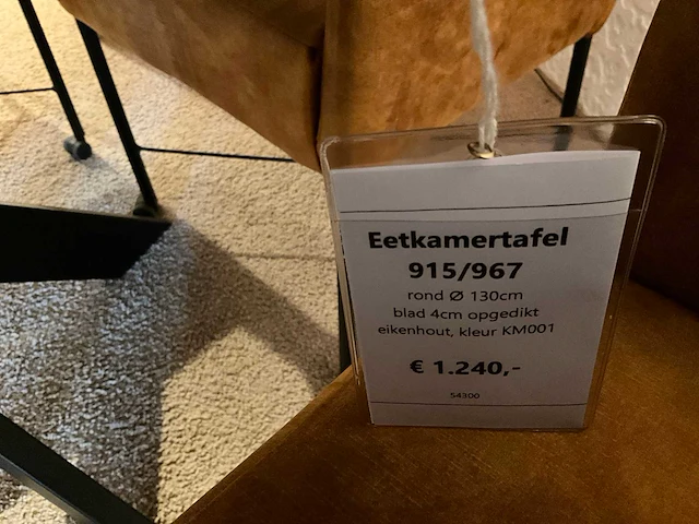 Ronde eiken eetkamertafel - afbeelding 9 van  9