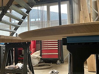 Ronde eikenhout tafelblad 1300x1300 (4x) - afbeelding 3 van  5