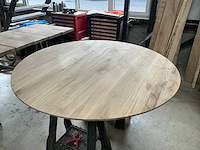 Ronde eikenhout tafelblad 1500x1500 (4x) - afbeelding 1 van  4