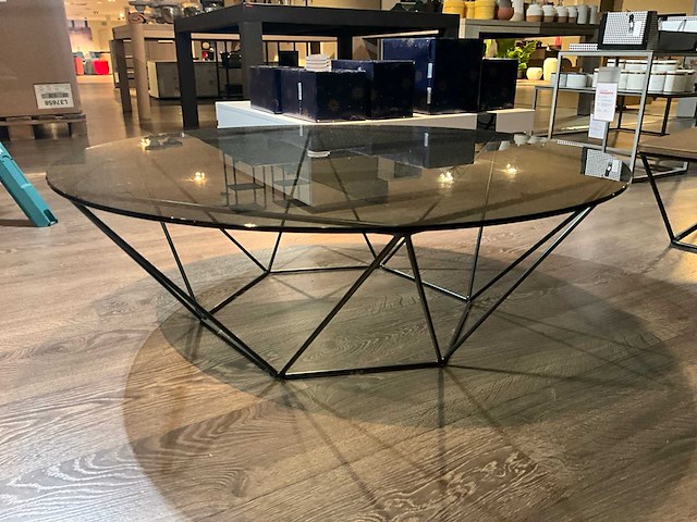 Ronde glazen salontafel - afbeelding 2 van  8