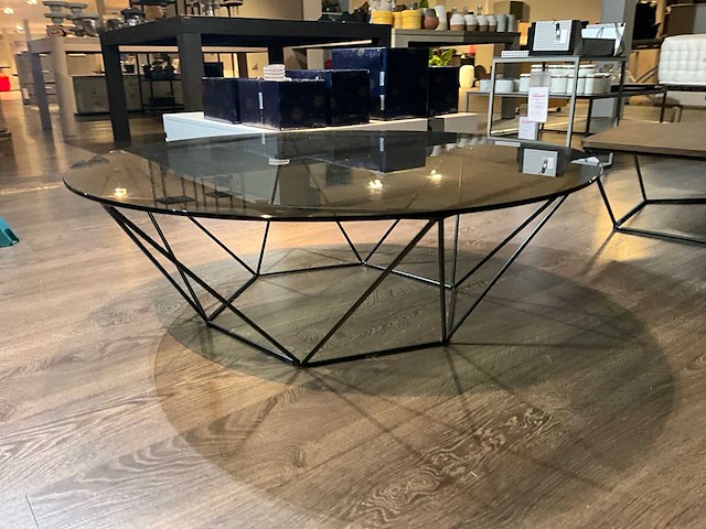 Ronde glazen salontafel - afbeelding 3 van  8