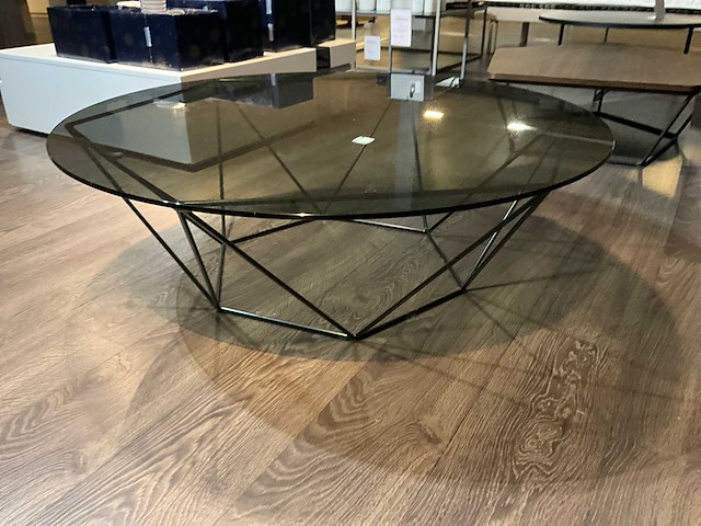 Ronde glazen salontafel - afbeelding 5 van  8