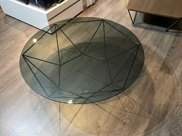 Ronde glazen salontafel - afbeelding 7 van  8