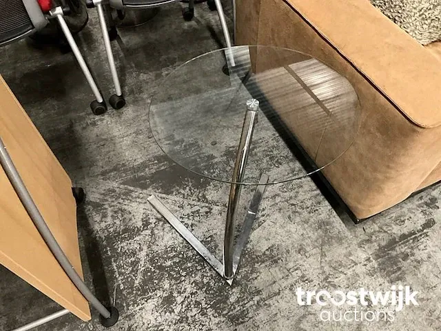 Ronde glazen tafel - afbeelding 1 van  2