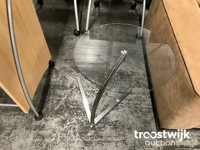 Ronde glazen tafel - afbeelding 2 van  2