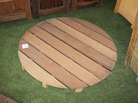 Ronde hardhouten vlonder, doorsnede 122 cm. - afbeelding 1 van  2