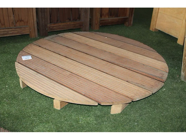 Ronde hardhouten vlonder, doorsnede 122 cm. - afbeelding 2 van  2