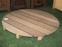 Ronde hardhouten vlonder, doorsnede 122 cm. - afbeelding 2 van  2